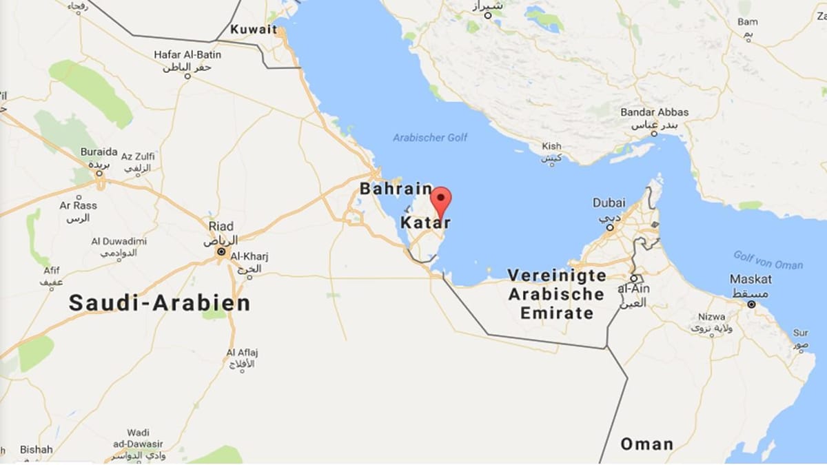 peta dari doha, qatar pada peta dunia