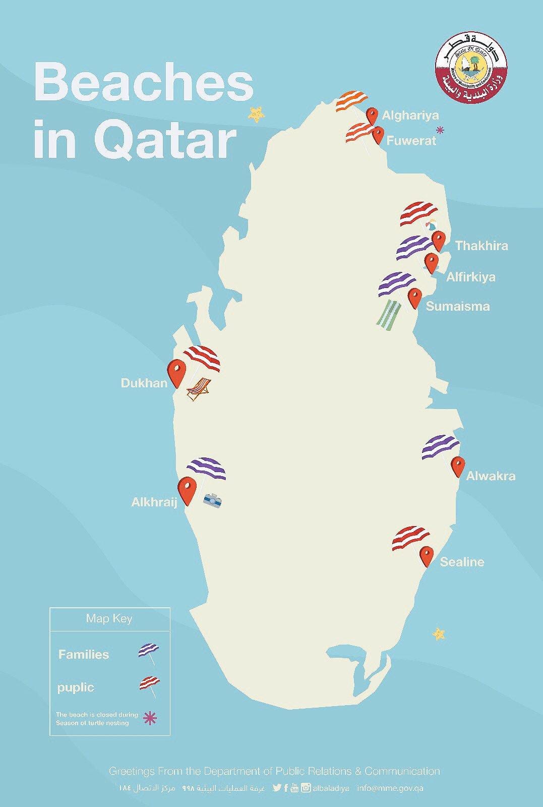 al shamal pantai qatar peta