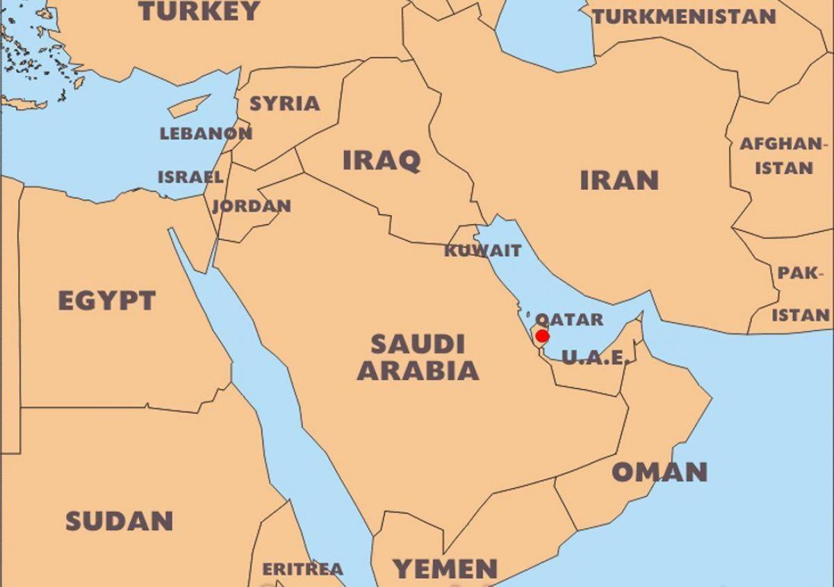 qatar negara di peta dunia