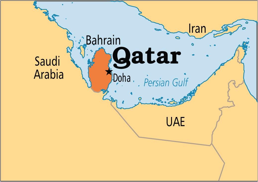 Peta dari qatar asia