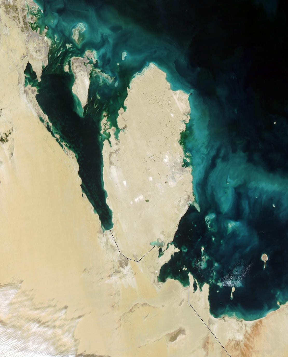 Peta dari satelit qatar