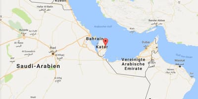 Peta dari doha, qatar pada peta dunia
