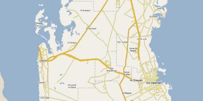 Peta yang menunjukkan qatar