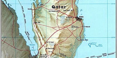Peta dari qatar fisik