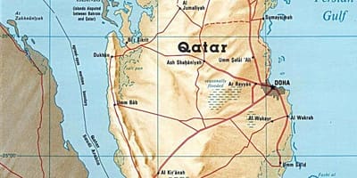 Peta dari qatar kepulauan 