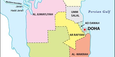 Peta dari qatar wilayah