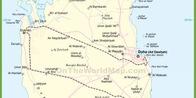 Peta dari qatar rinci